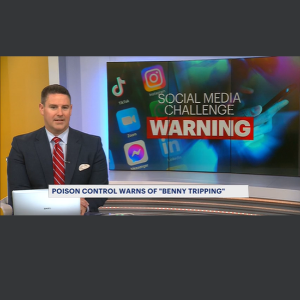 A News 12 New Jersey broadcaster with a social media challenge warning about “Benadryl tripping.”
